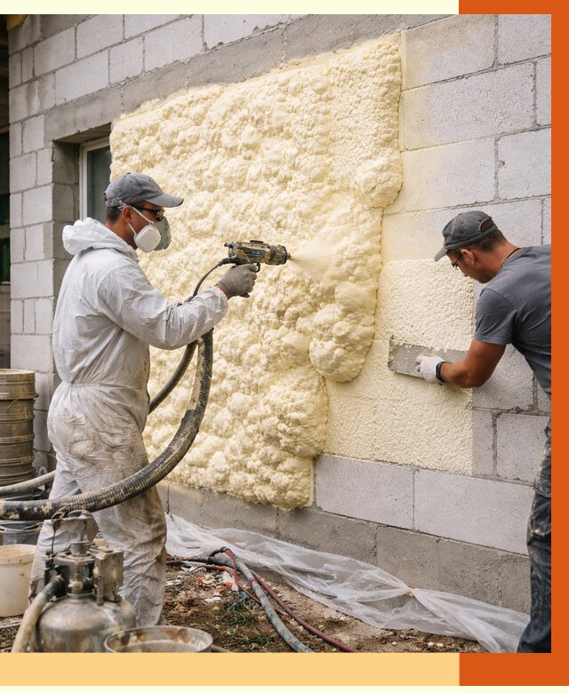 Утепление дома из газобетона ППУ в Шебекино от 4887 руб./м² под ключ | ТепломастерШбк