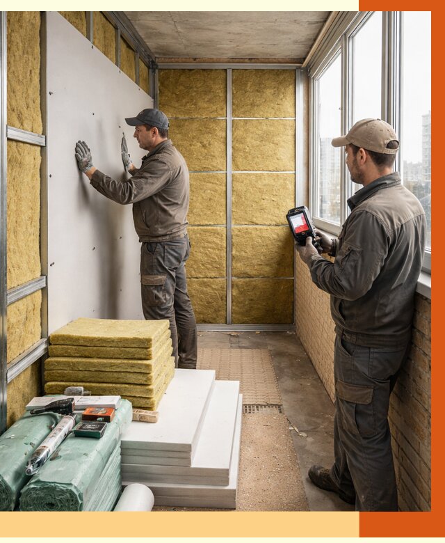 Утепление балкона в Шебекине от 4581 руб. под ключ | ТепломастерШбк