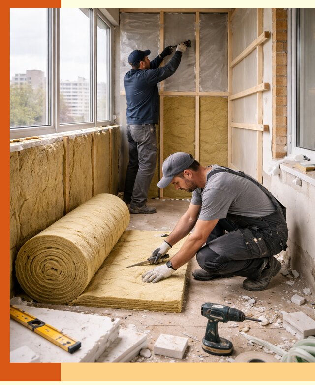 Утепление балкона под ключ в Шебекине качественно и быстро